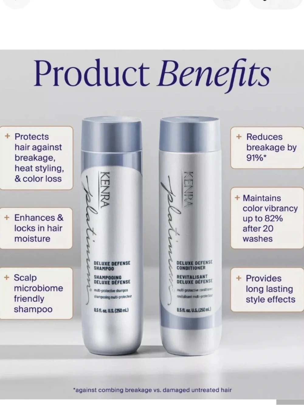 Kenra Platinum Travel Size Hair Care Set|Shampoo Conditioner Blow-Dry Spray NEW